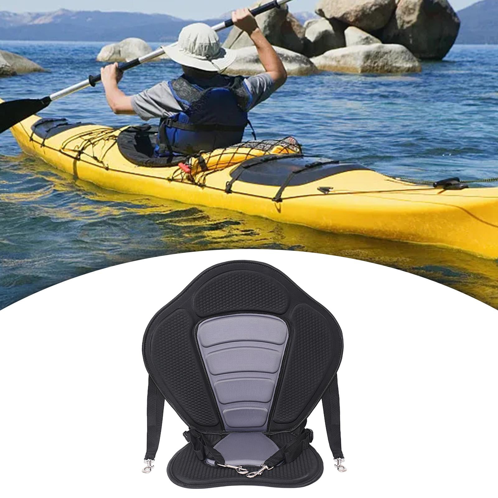 harayaa Kayak Padded Seat Canoe Seat Adjustable Cushion Cushioned Fishing Seat Anti Skid Grey
