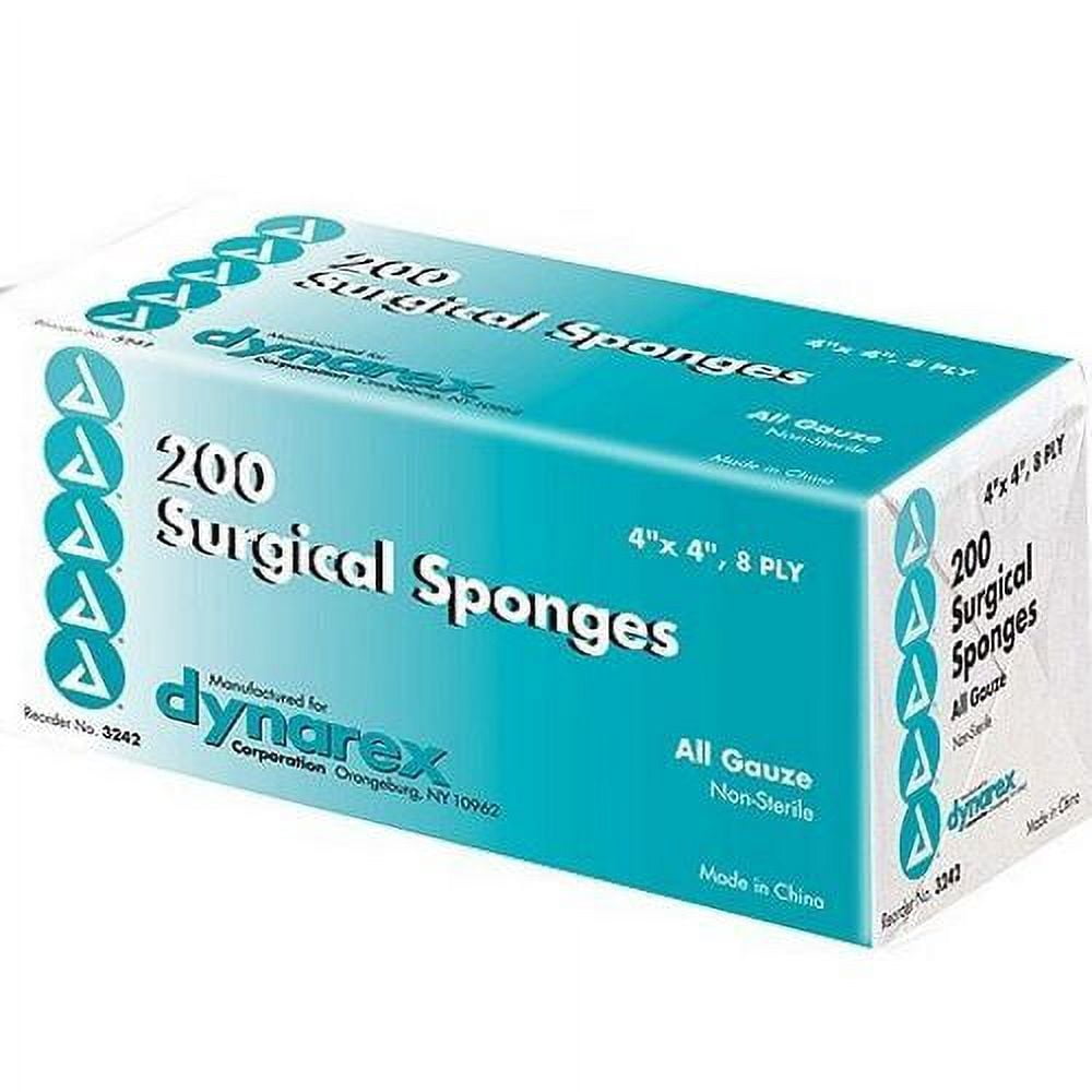 Dynarex Gauze Sponge Non-Sterile 2X2 12PLY 200 Each - (Pack of 6)