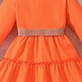 thumbnail image 3 of JUSLIO Dresses for Girls Size 4-8 Toddler Solid Winter Girls Dress V-Neck Casual Long Sleeve Dresses, 3 of 9