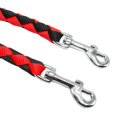 thumbnail image 4 of Double Dog Leash - Dog Chain - Double Reflective Dog Leash with Comfortable Handle - Red and Black, 4 of 5