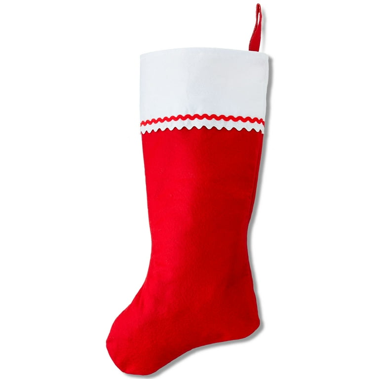 Felt Christmas Stocking, Red and White, 19", by Holiday Time