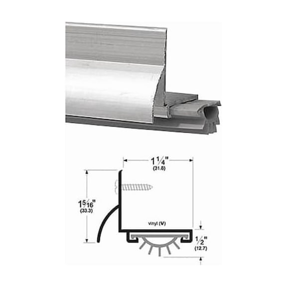 Pemko Door Shoe,Unfinished,1-1/4" W,36" L 210AV36