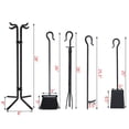thumbnail image 2 of Costway 5 Pieces Iron Fireplace Tools Set Fire Place Hearth Accessories, 2 of 10