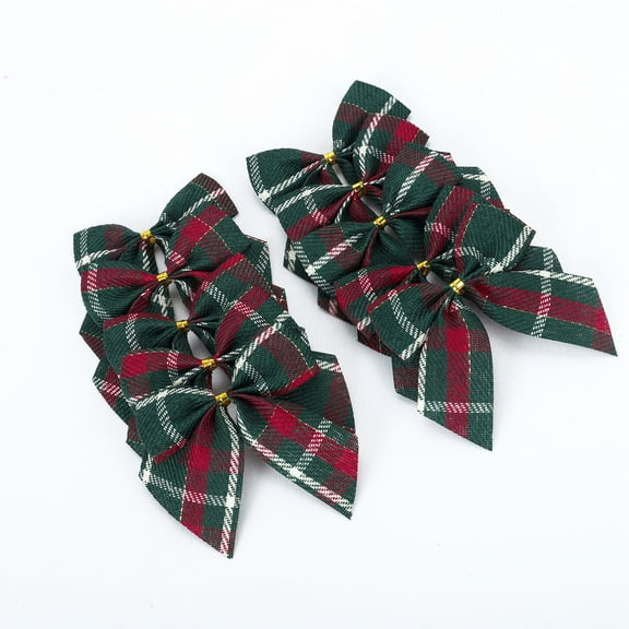 10PCS Christmas Bows Various Styles Bows Fabric Christmas Tree Garland Accessories Decoration Party Party Decorations