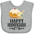 thumbnail image 3 of Inktastic Happy Hanukkah Dreidel Donut Boys or Girls Baby Bib, 3 of 4