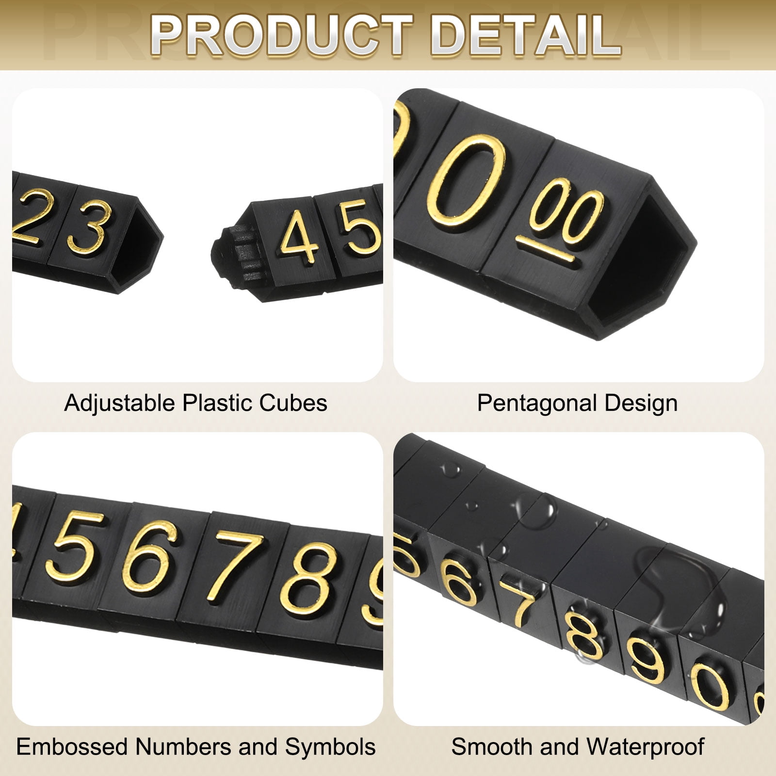 Unique Bargains 10Pcs Price Display Cube Adjustable Price Tag Stand Removable Mini Tag Kit