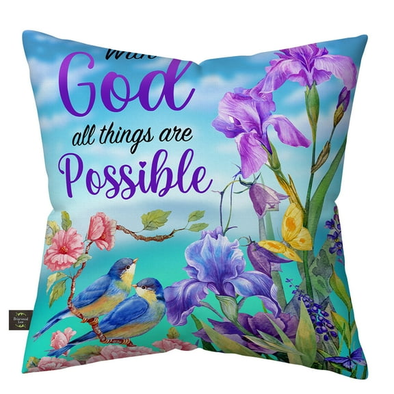 Briarwood Lane With God Indoor/Outdoor Pillow