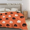 thumbnail image 4 of WLOELOEW Orange Pumpkin Blanket Soft Flannel Warm Throw For Home Halloween Decor Yellow Color Polyester Material Yellow, 4 of 7