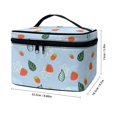thumbnail image 6 of HELLHERO Strawberry Garden Portable Makeup Cosmetic Bag Organizer with Brush Slots Portable Makeup Case Travel Make Up Organizer Wide Open Portable Pouch Adult, 6 of 6