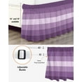 thumbnail image 3 of Purple Ombre Bed Skirt King Size 18 Inch Drop, Stripe Wrap Around Dust Ruffle Bedskirts, Wrinkle & Fade Resistant Easy Fit Bedskirt with Adjustable Elastic, 3 of 8