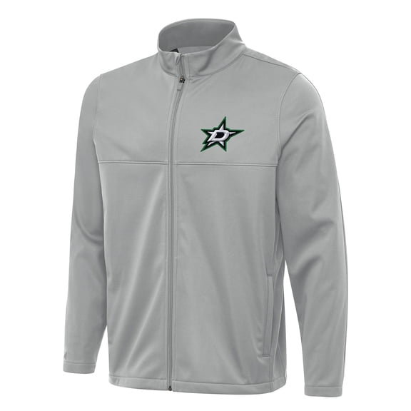 Men's Antigua Gray Dallas Stars Links 2 Full-Zip Golf Jacket
