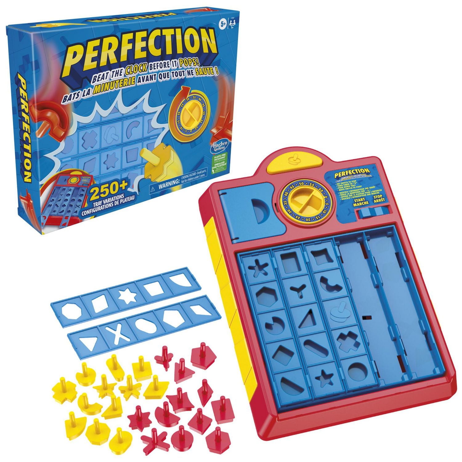 Jeu pour enfants Perfection, jeu sautant, plus de 250 combinaisons possibles sur le plateau, jeux pour 1 joueur ou plus