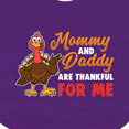 thumbnail image 4 of Inktastic Thanksgiving Mommy Daddy Thankful for Me Boys or Girls Baby Bib, 4 of 4