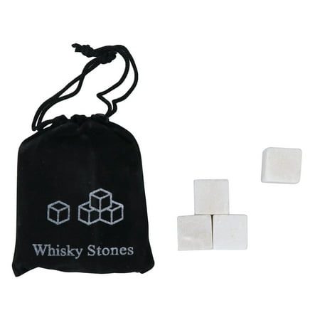 

Ice Cube Tray Stones Gift Set Of 4 Unique Chilling Stones With Velvet Pouch-Reusable