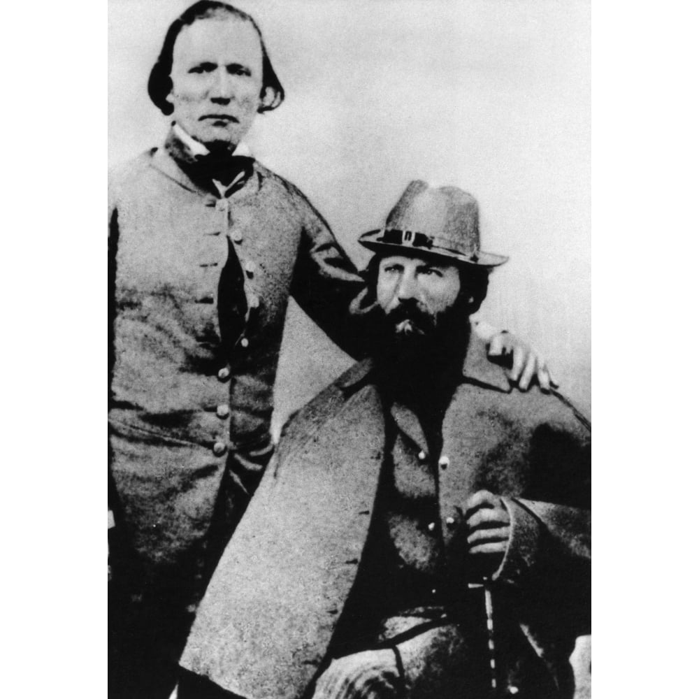 Carson And Fremont Na Portrait Of American Explorer John C Fremont And Frontiersman Kit Carson