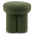 thumbnail image 3 of Furniture of America Thia I Modern 17.5" Upholstered Mushroom-Shape Design Stool, Green, 3 of 10