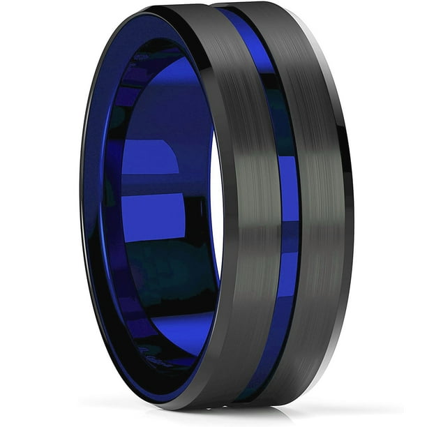 Anillos de dragón celta de boda de tungsteno negro de moda para hombres con incrustaciones de circón verde Punk hombres de acero inoxidable anillo de fibra de carbono verde Tan Jianjun unisex