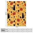 thumbnail image 2 of Halloween Blanket,Fall Halloween Black Cats Pumpkins Fleece Blankets, Flannel Throw Blanket for Home Living Room Couch Bed Chair or Dorm Decor 75*100, 2 of 7