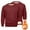 Wine, variant on Gspmoly Shirts for Men, Men'S Fashion Casual Warmthick Solid Color Easy Long Sleeve Round-Neck Shirts Going Out Tops up to 70% Off