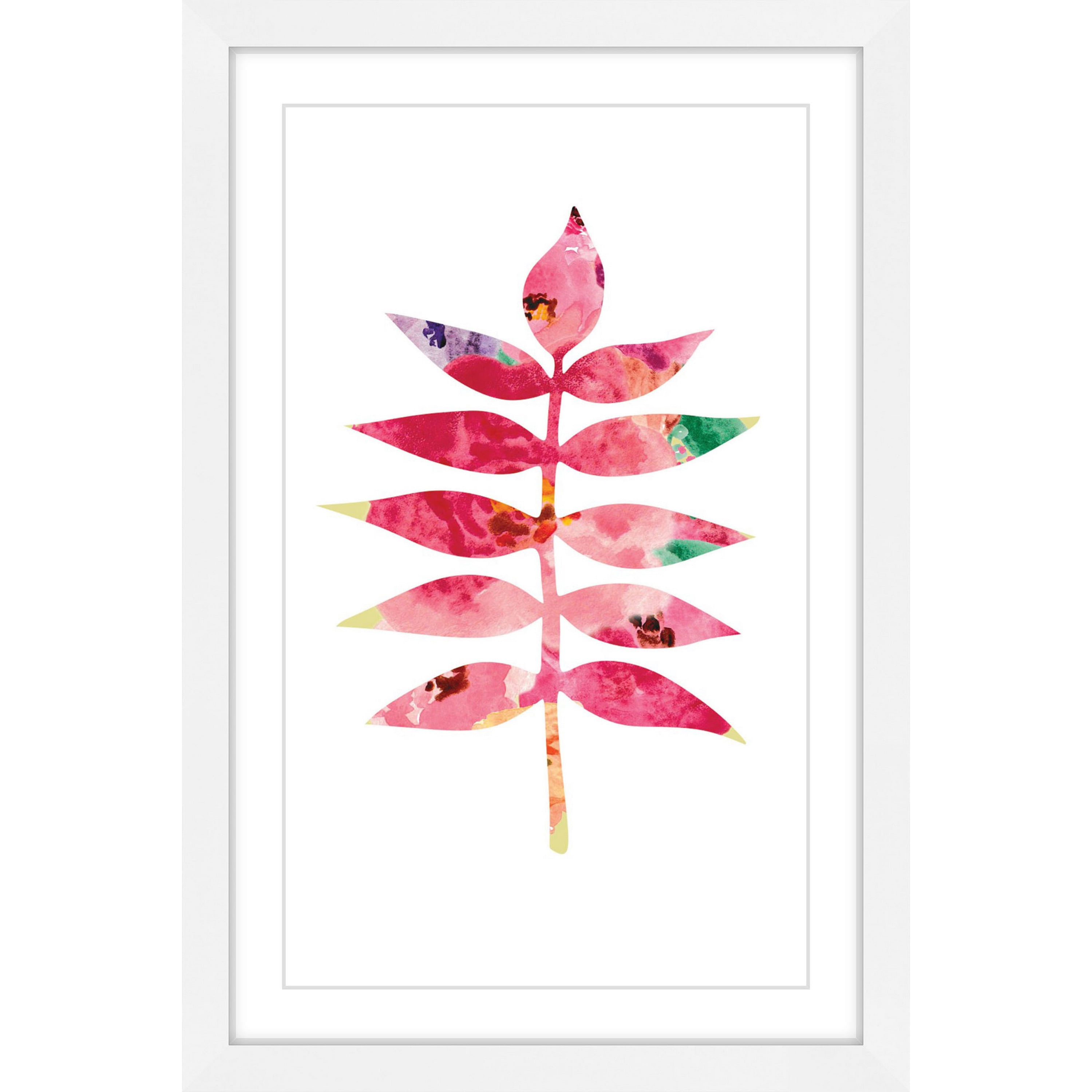 Marmont Hill 'Floral Leaf 2' by Diana Alcala Framed Painting Print