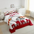 thumbnail image 4 of Erosebridal Football Comforter Full,Football Team Bedding Set,American Football Comforter Sets,Rugby Duvet Insert with 2 Pillow Shams for Football Fan,Red Gray(Phoenix), 4 of 6