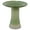 Green, variant on BOFANG Elegant Green Glazed Ceramic Bird Bath for Garden, 17" Pedestal Birdbath
