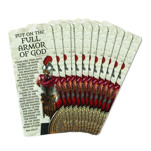 Marble Gray Paper Armor of God 6.5 x 2.5 inches Bookmark Set of 12