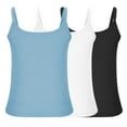 thumbnail image 6 of QUINDOS Tank Tops for Women Athletic Summer 3 Pack Ribbed Camisoles for Women Crew Neck Multi Pack Gym Sleeveless Spaghetti Strap Cami Tops Slim Fitted Solid Color Undershirts, 6 of 6