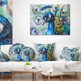 thumbnail image 4 of Designart Beautiful Peacock Watercolor - Abstract Throw Pillow - 12x20, 4 of 5