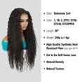 thumbnail image 3 of STUDIOCUT BY PROS 30 Inch long Bohemian Curl Swiss Lace Front Curly Wavy Wig Middle Part Wigs for Black women Heat Resistant Synthetic Wig DPL007 (2-DARKBROWN), 3 of 7