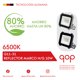 thumbnail image 4 of Qop Reflector Hexagonal Premium 10w Marco Negro Y Gris 2pz, 4 of 4