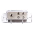 thumbnail image 4 of Divisor de cable de tierra para amplificador estéreo de audio de coche de 4 vías, bloque de distribución de 4GA y 8GA para embarcaciones, 4 of 6