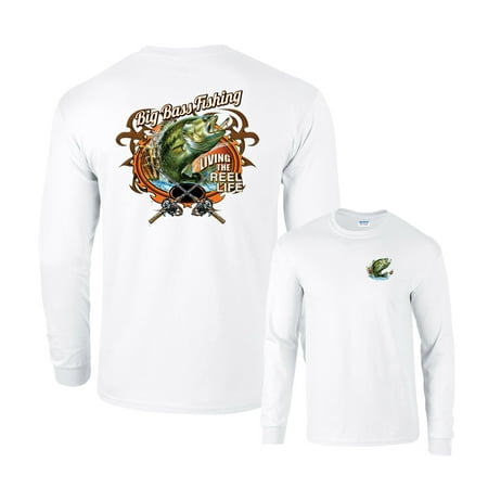 - Big Bass Fishing Living The Reel Life Long Sleeve T-Shirt