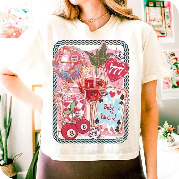 Western Wild Card T-Shirt, Retro Coquette Western Tee, Trendy Western Cherry Shirt, Country Cowgirl Graphic Tee