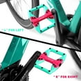 thumbnail image 6 of BUCKLOS Mountain Bike Pedals,MTB Flat Nylon Bicycle Pedal with Large Platform -Non-Slip Colorful Pedals for BMX/Commuter Bike 9/16"（Banchi Green+Red）, 6 of 6