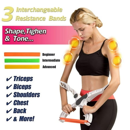 As Seen on TV Arm Workout Machine,Arm Upper Exerciser Force Fitness Equipment with System 3 Resistance Training Bands for Women Lose
