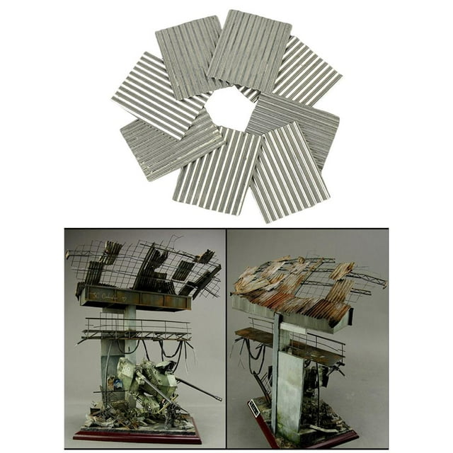 8 Piezas 1:35, Cobertizo de material acero, , de Arena, Material, Arquitectura en Miniatura, Casa, Hobby, Manualidades, Paisaje de CUTICAT casa de modelos de construcción