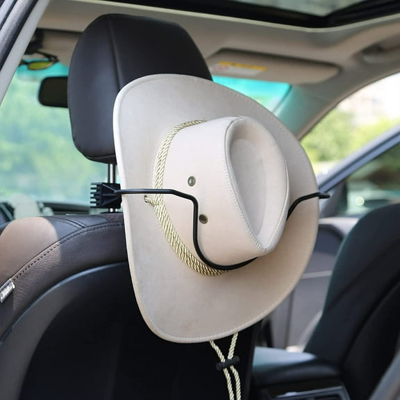 Cowboy Hat Holder Rack for Truck SUV Car (Keep Hat Shape) Car Clothes Hanger Bar Coat Hanger Hard Hat Holder for Truck Seat Car Accessories