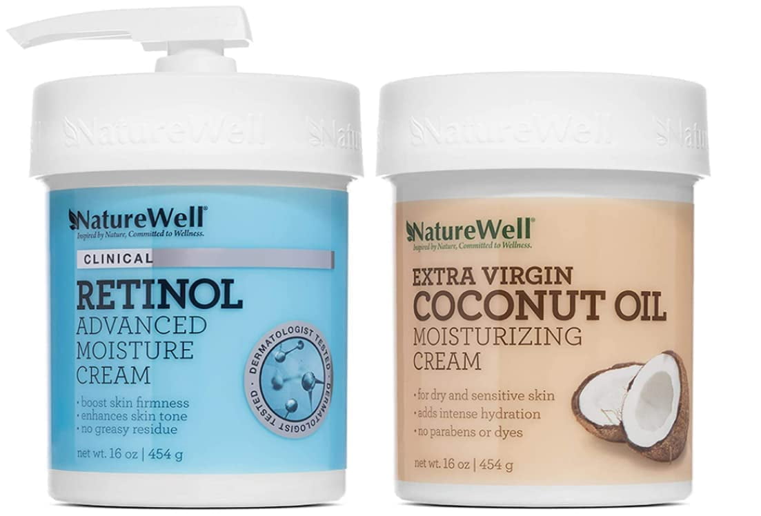 NatureWell Retinol + Coconut Oil Bundle, Retinol Advanced Moisturizer