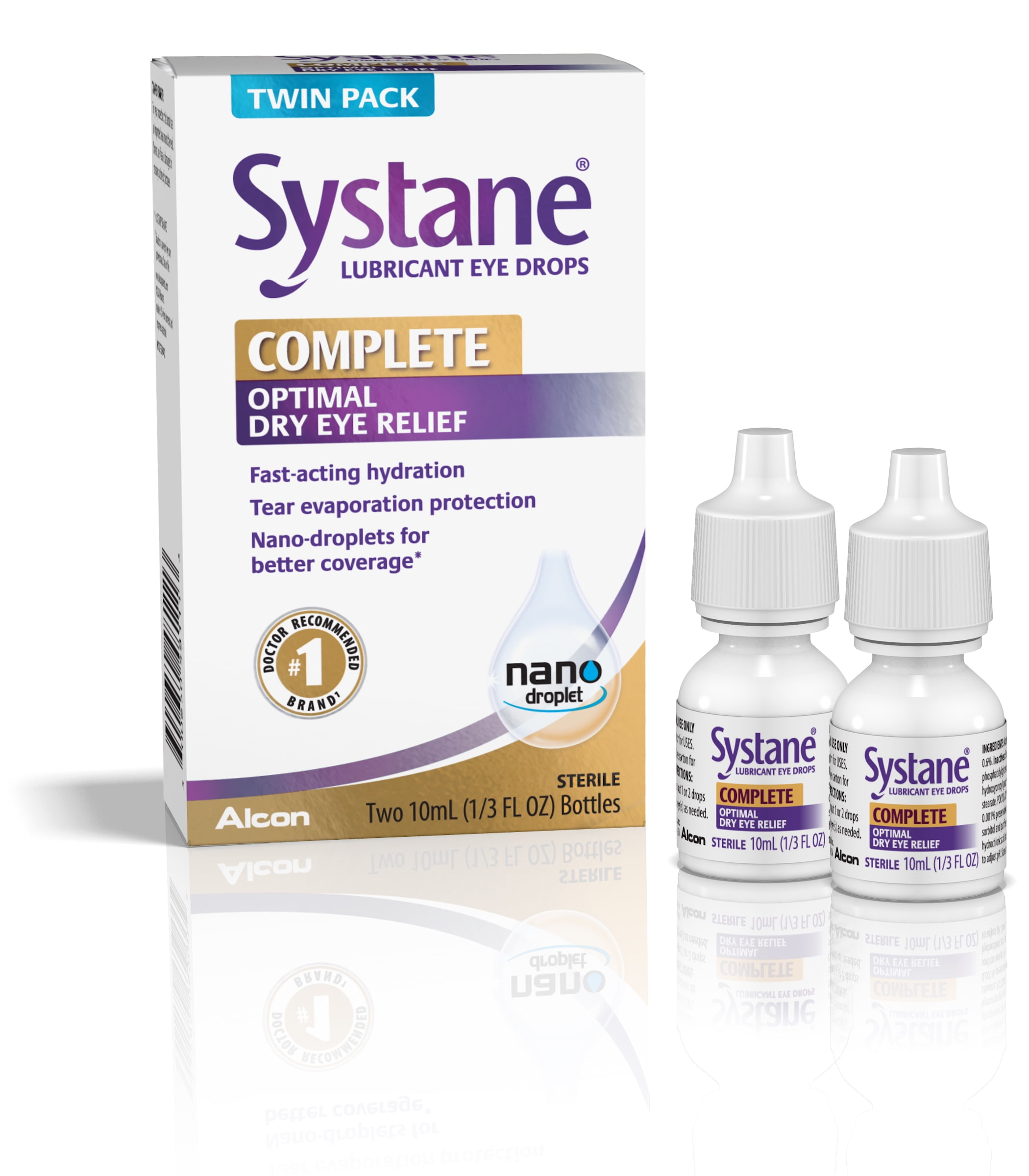 Systane Complete Eye Drop Lubricant Dry Eye Symptom Relief 10 Ml Twin