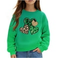 thumbnail image 2 of Oxodoi Kids St.Patrick's Day Shirt for Boys Girls Patchwork T-Shirts Long Sleeve Tops, 2 of 5