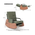 thumbnail image 5 of Home Rocking Recliner Chair for Adults, Modern Upholstered Plush Seating Glider Recliner Chair with Side Pocket, Three Levels of Adjustment, Modern Nursery Accent Sofa Chairs, 5 of 9