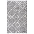 thumbnail image 3 of SAFAVIEH Arizona Basil Geometric Shag Area Rug, Brown/Ivory, 4' x 6', 3 of 12