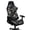 Dragonfly Daisy Floral Print Black, variant on SCRAWLGOD Bohemian Flower Print Blue Violet Gaming Chair Cover with Armrest Cover, Anti-Dust High Back Computer Chair Slipcover 4 PCS Breathable Rotating Chair Seat Protectors with Elastic Bottom