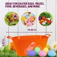thumbnail image 3 of (4) Easter Printed Basket Set with Handles, 15.82x6.57 in. Plastic Spring-Themed Buckets Party Favors Treats Egg Hunts Container Holiday Baskets Decorative Box Gift Home Organizer Color May Vary, 3 of 7