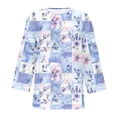 thumbnail image 7 of Ruimatai Women's Boho T-Shirt Vintage Floral Print Loose Fit 3/4 Sleeve Round Neck Casual Oversized Top, 7 of 7