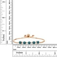 thumbnail image 5 of Gem Stone King 18K Rose Gold Plated Silver London Blue Topaz and White Lab Grown Diamond Tennis Bracelet for Women (3.76 Cttw, Gemstone Birthstone, Fully Adjustable up to 9 inch), 5 of 5