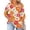 Orange Blouses, variant on Womens Plus Size Tops 3/4 Length Sleeve Womens Tops Pleated Keyhole Neck Fall Shirts Summer Blouses White Blouses L