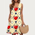 thumbnail image 5 of Viikei Women's Summer Casual Short Sleeve Dressy Dresses,Women's Spring/summer Casual Sleeveless Crew-neck Valentine's Day Print Dress Multicolor XL, 5 of 5