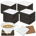 thumbnail image 2 of 48 PCS Sublimation Square Coasters, Blank Sublimation Coaster with Cork Back, Heat Transfer Coaster with Non-Slip MDF Back, Cold & Heat Resistant Wood Coasters for Home Office DIY Present, 2 of 6